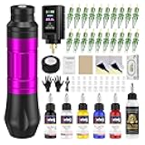 NAZZOR Tattoo Kit Tattoo Pen with Tattto Battery and 20 Pcs Tattoo Cartridge Needles, Tattoo Ink Set, Complete Tattoo Supplies for Beginners and Artists NA-TK-P704KITA-8