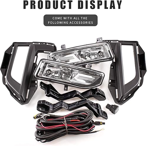 Miniatura 2 de DLAA Luces antiniebla para NISSAN ROGUEX-TRAIL 2017 2018 2019 2020 reemplazo de lámparas antiniebla lente transparente estilo original H8-12V35W