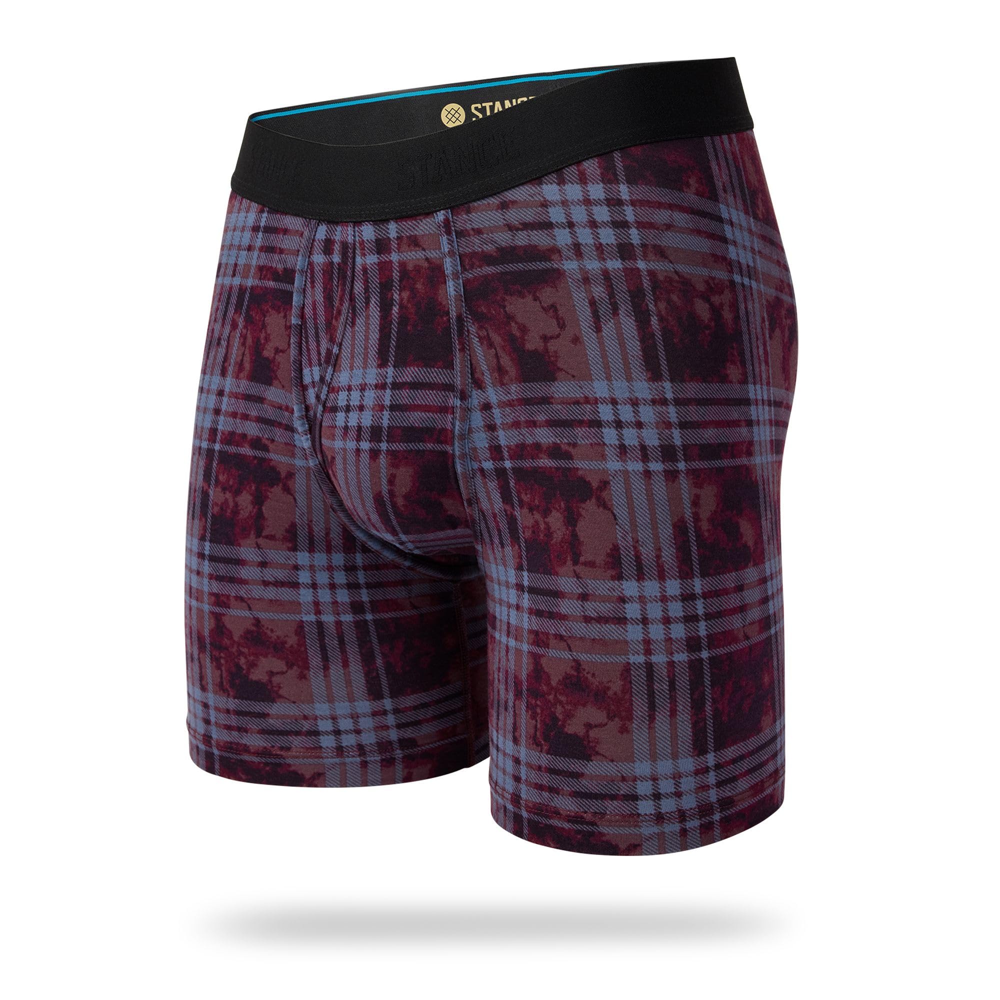 Stance Men's Fig Mad For Plaid Boxer Briefs Butterblend Patterned Underwear Shorts Xl