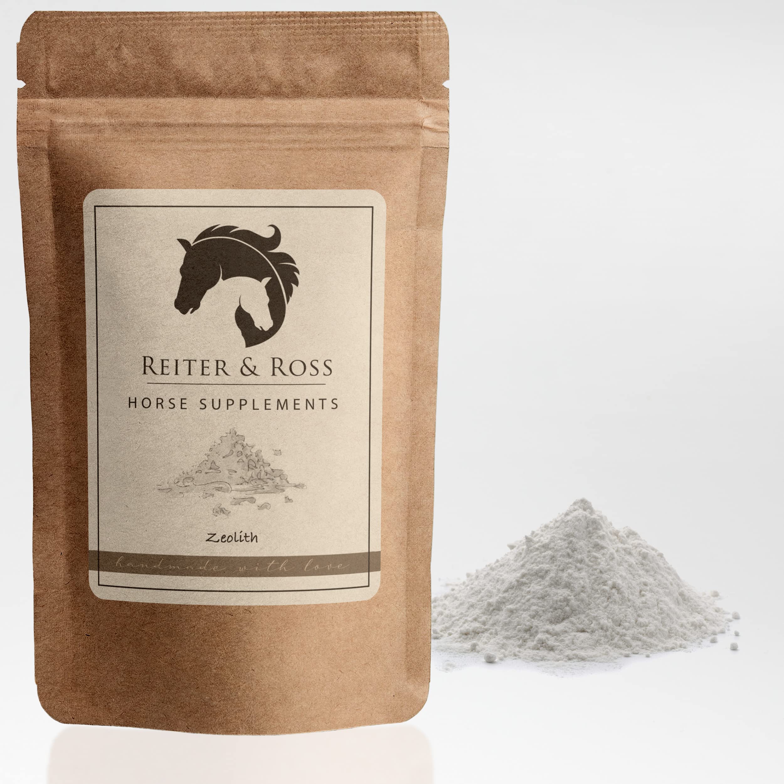 REITER & ROSSZeolite | Fine Ground | Additional Feed for Horses | 100% Pure Natural | Plastic-Free Packaging (1000 g)