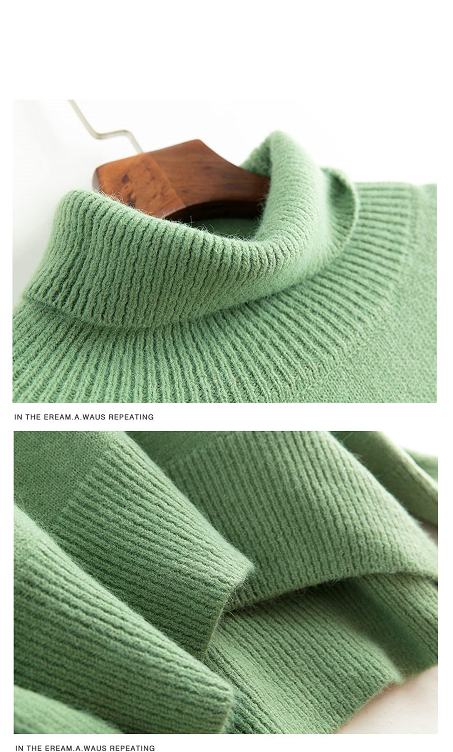 Cuello alto Mujer Recortada Suéteres Invierno Manga Larga Punto Invierno Ropa Jersey