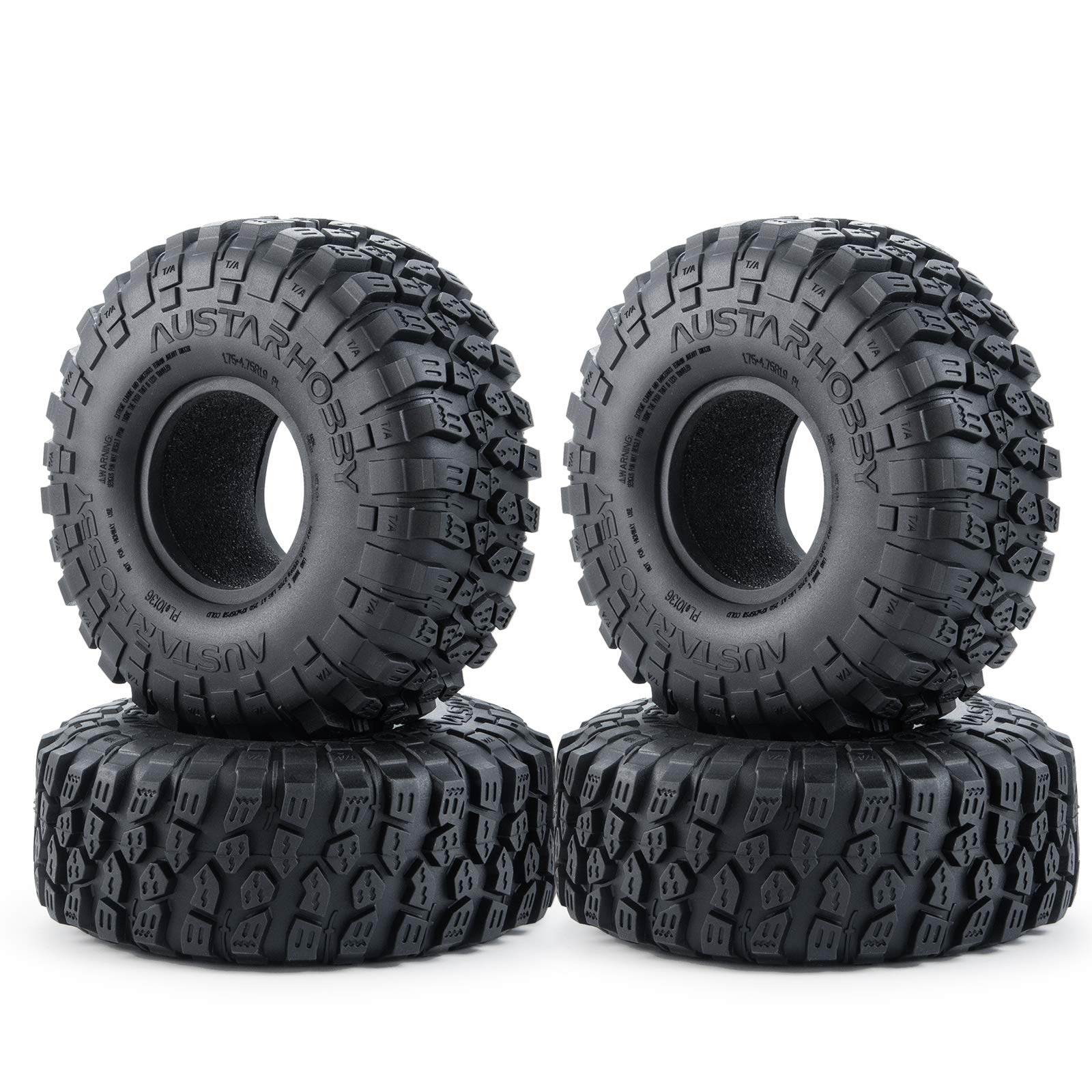 4pcs 1.9'' Rubber Tire Tyre OD with Foam 120mm for 1/10 AXIAL SCX10 D90 CC01 90046 RC Crawler Cars