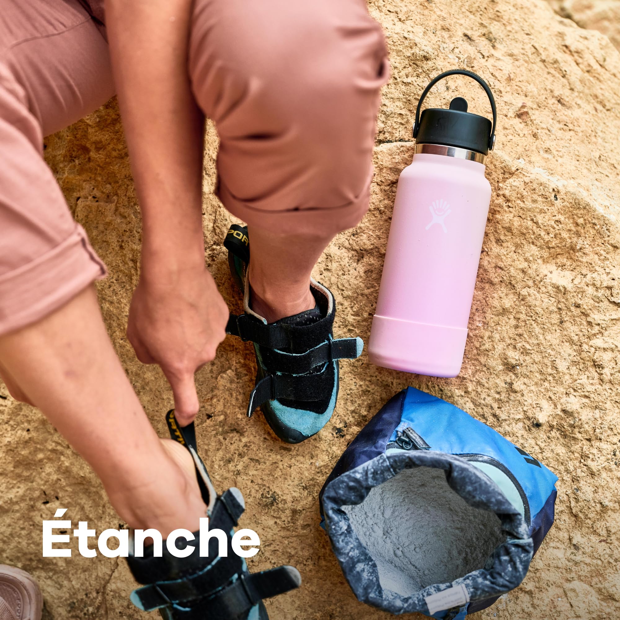 Hydro Flask – Wide Flex Straw Cap 946 ml (32 oz) Bottle – Acier Inoxydable, Paille Étanche, Compatible Lave-Vaisselle – Isotherme Froid 24 h – Large Ouverture, Compatible Glaçons – Beachplum