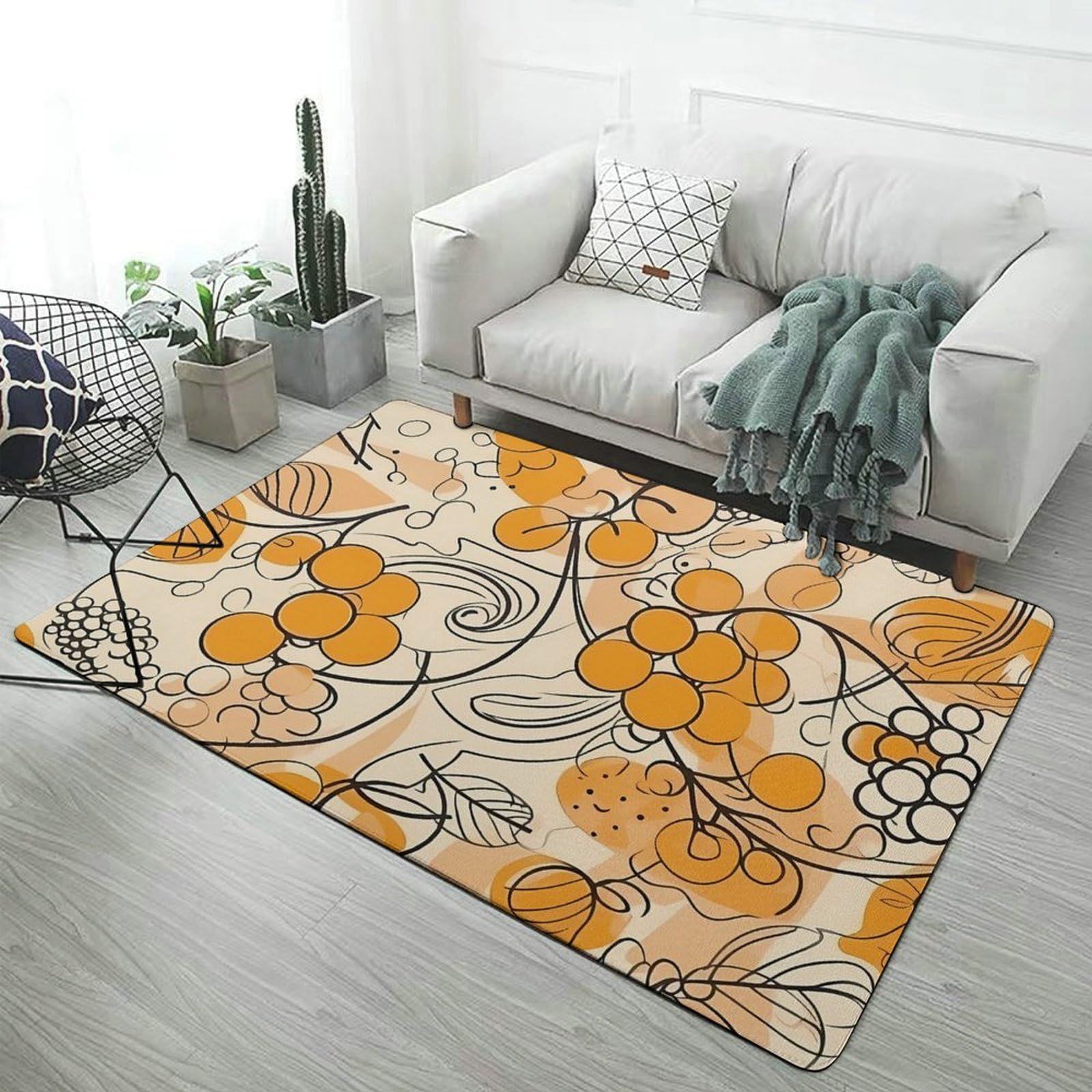 Tapis de sol absorbant haut de gamme design style croquis 152 cm