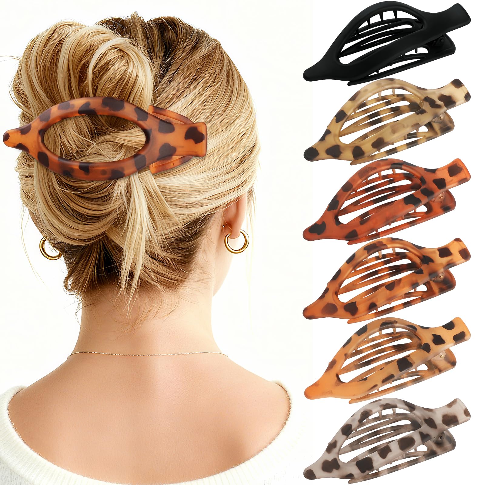 Flat Hair Clips for Women - 6 Pack -19