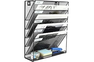 EasyPAG Vertical Hanging Wall File Organizer with Flat Tray