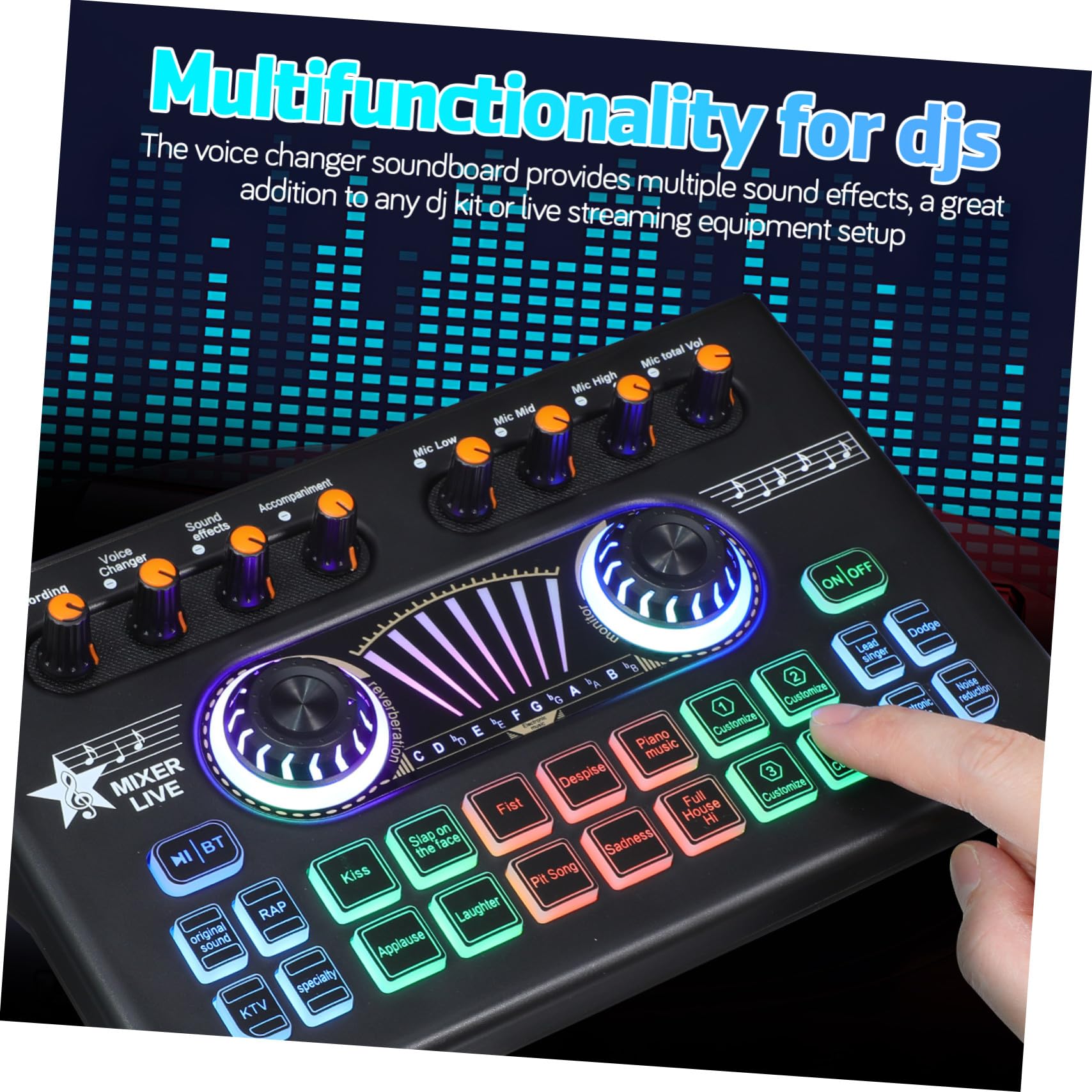 Cabilock Kit De Equipo Para Podcast Con Tarjeta De Sonido y Mezclador De Audio Profesional Para Transmisión En Directo y Grabación De Podcast Incluye Micrófonos