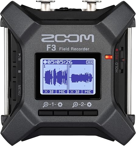 Zoom F3 Professional Field Recorder for Filmmakers & Musicians