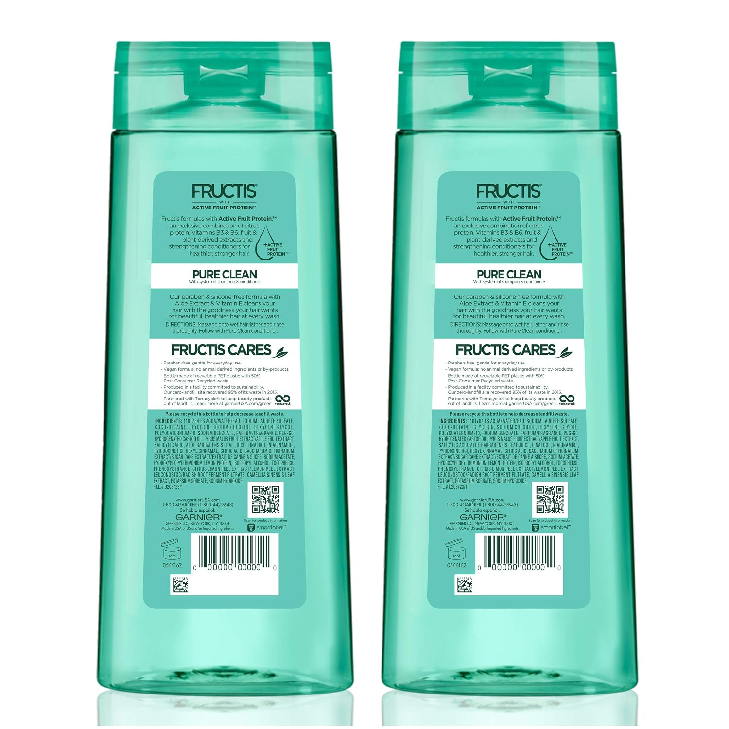 Garnier Fructis Pure Clean Shampoo, 22 fl. oz.