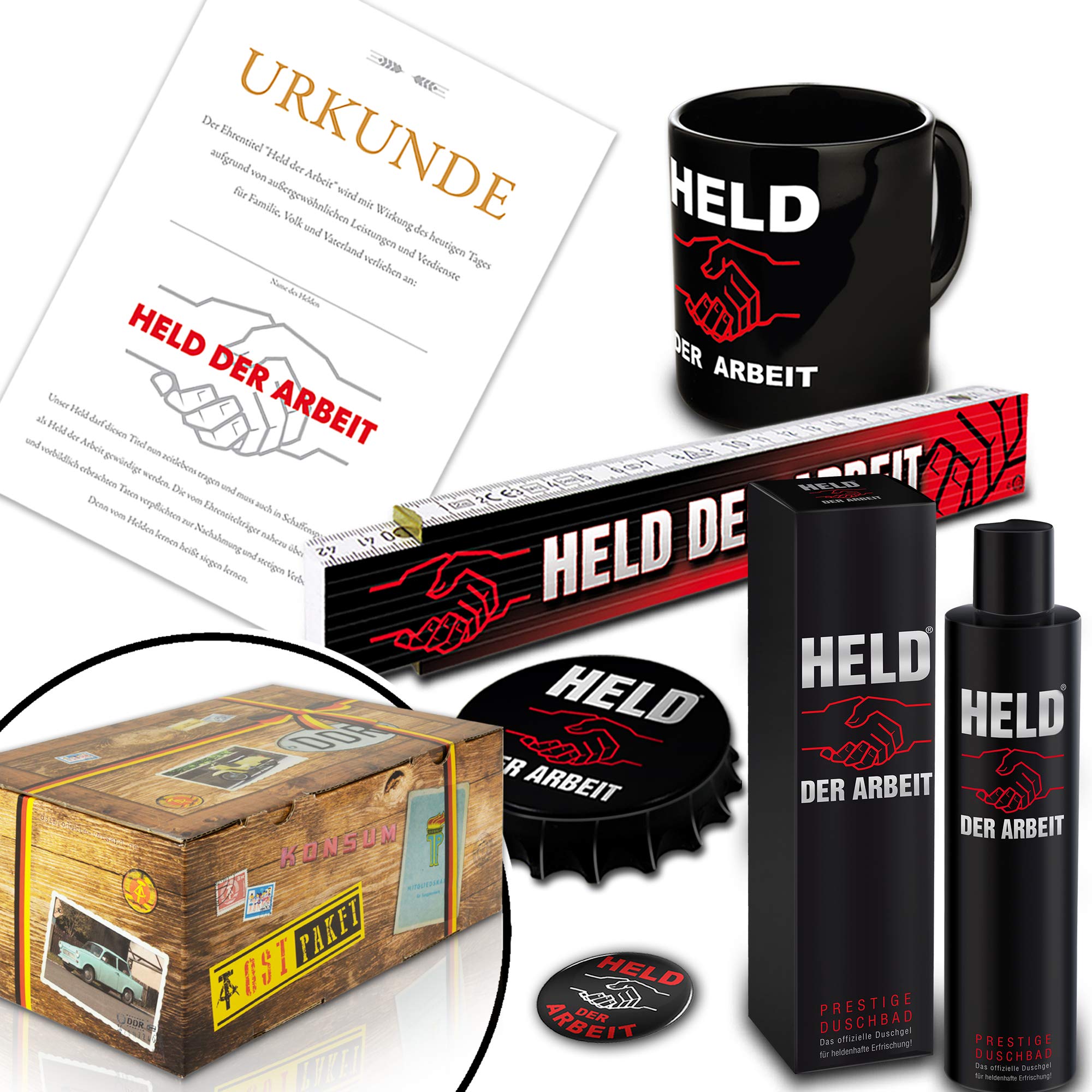 Held der Arbeit - Set + DDR Traditionsprodukte/Geburtstagsgeschenke für Freund