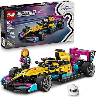 LEGO Speed Champions F1 ACADEMY Race Car Building Toy - Pretend Play Racing Vehicle W/ F1 ACADEMY Minifigure - Play & Display Toy Car for Boys & Girls, Ages 10+ - Gift Idea for Birthdays - 77258