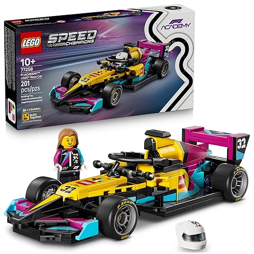 LEGO Speed Champions F1 Academy Race Car Building Toy with Minifigure