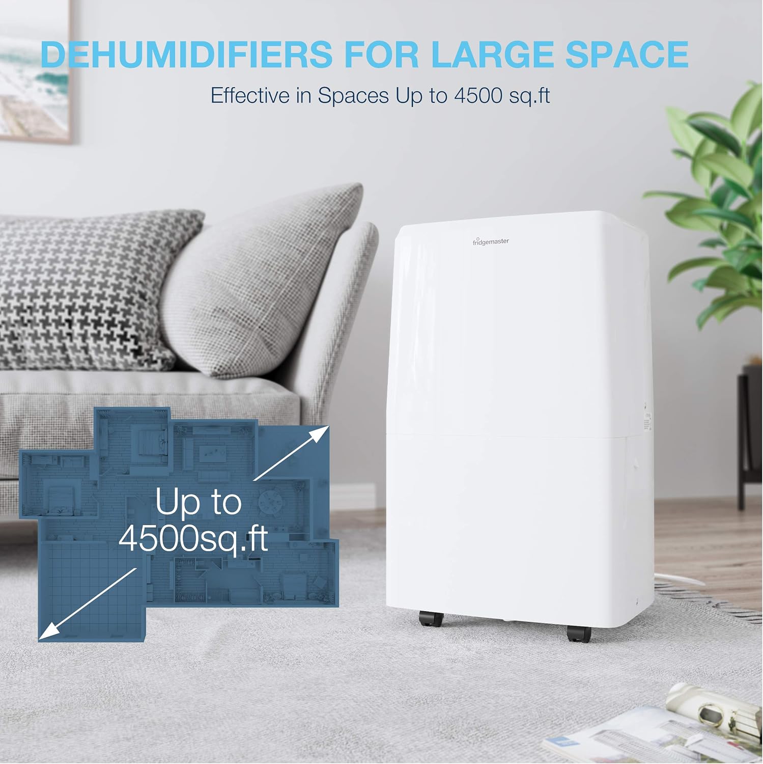 Fridgemaster Dehumidifier in a large room setting