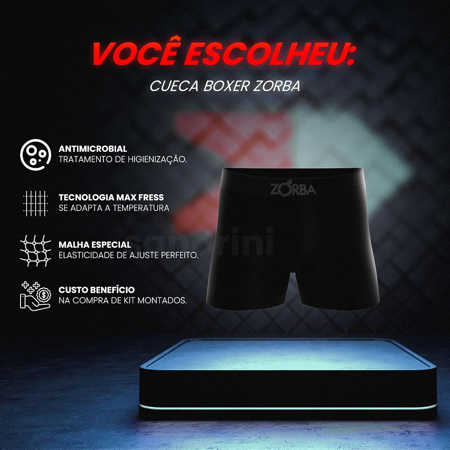 Kit 10 Cueca Boxer Zorba