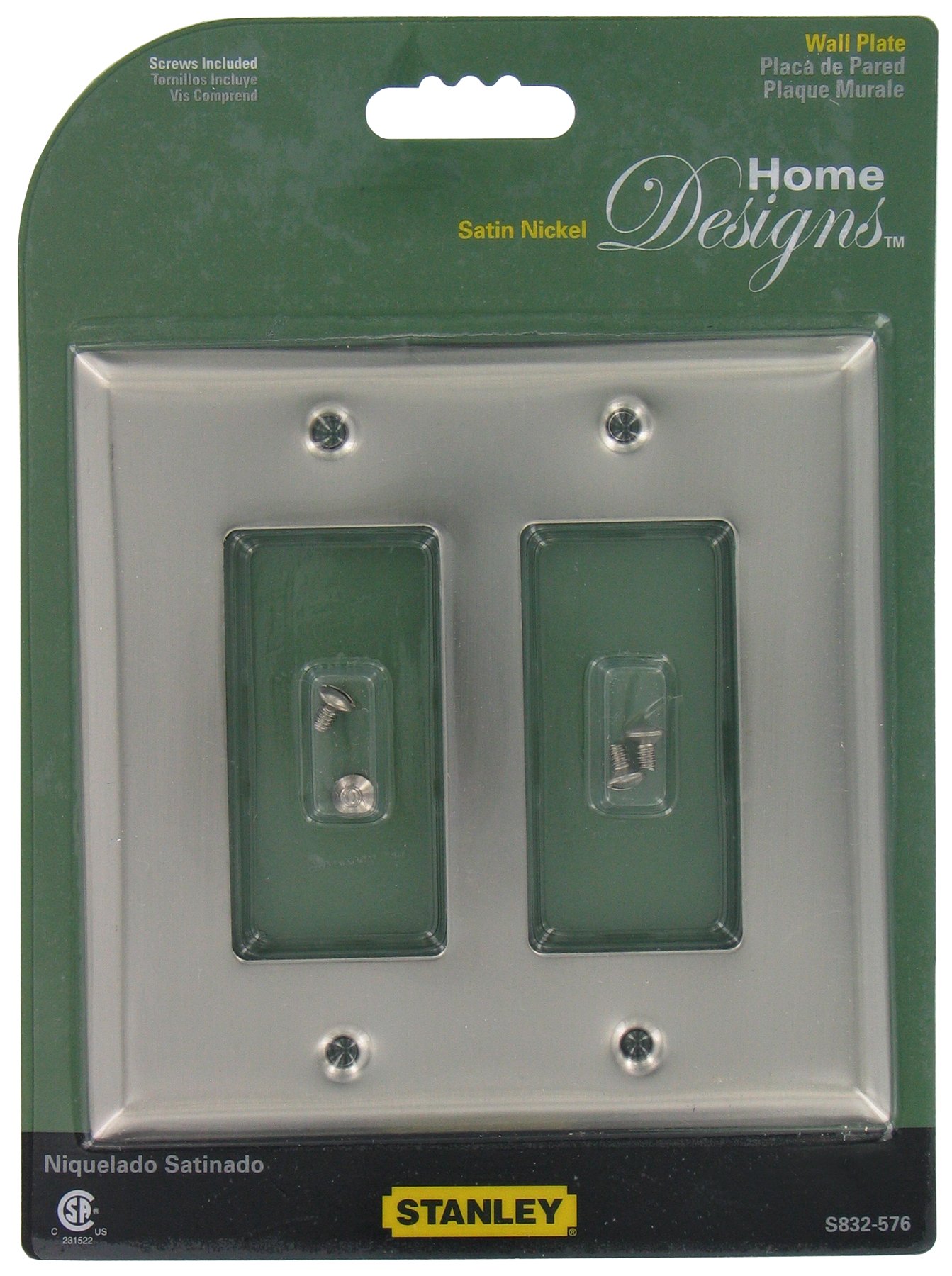 Stanley National S832576 Stanley Hardware Satin Nickel Gfi Double Wall