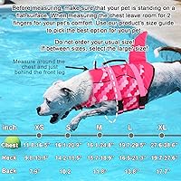 Vista 127 de Chaleco salvavidas de tiburón para perro, chaleco salvavidas ajustable para nadar con asa de rescate