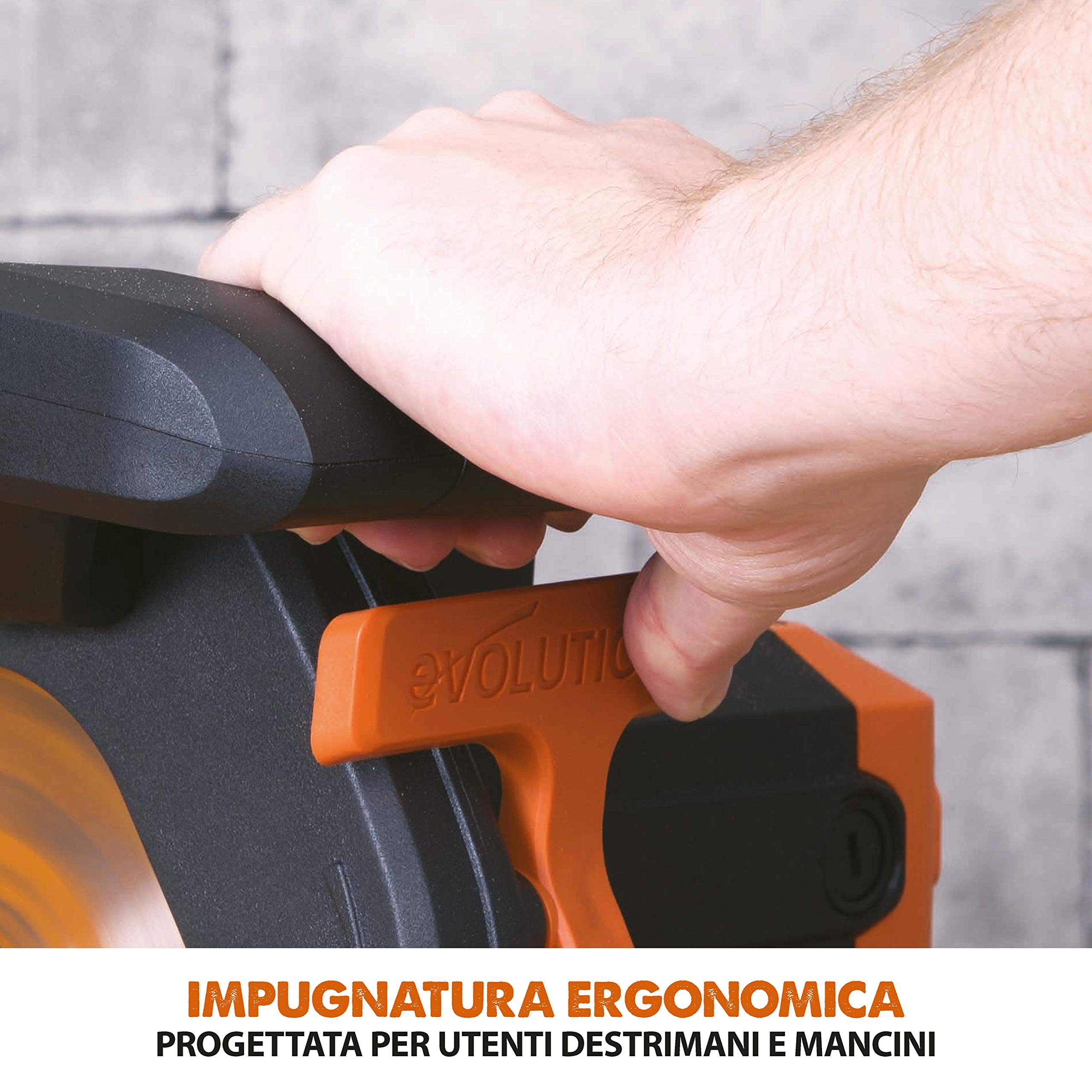 Evolution Power Tools 048-0032A R210SMS-300+ Troncatrice Radiale Scorrevole Multi-Materiale 210 mm con Pacchetto Plus, 230 V