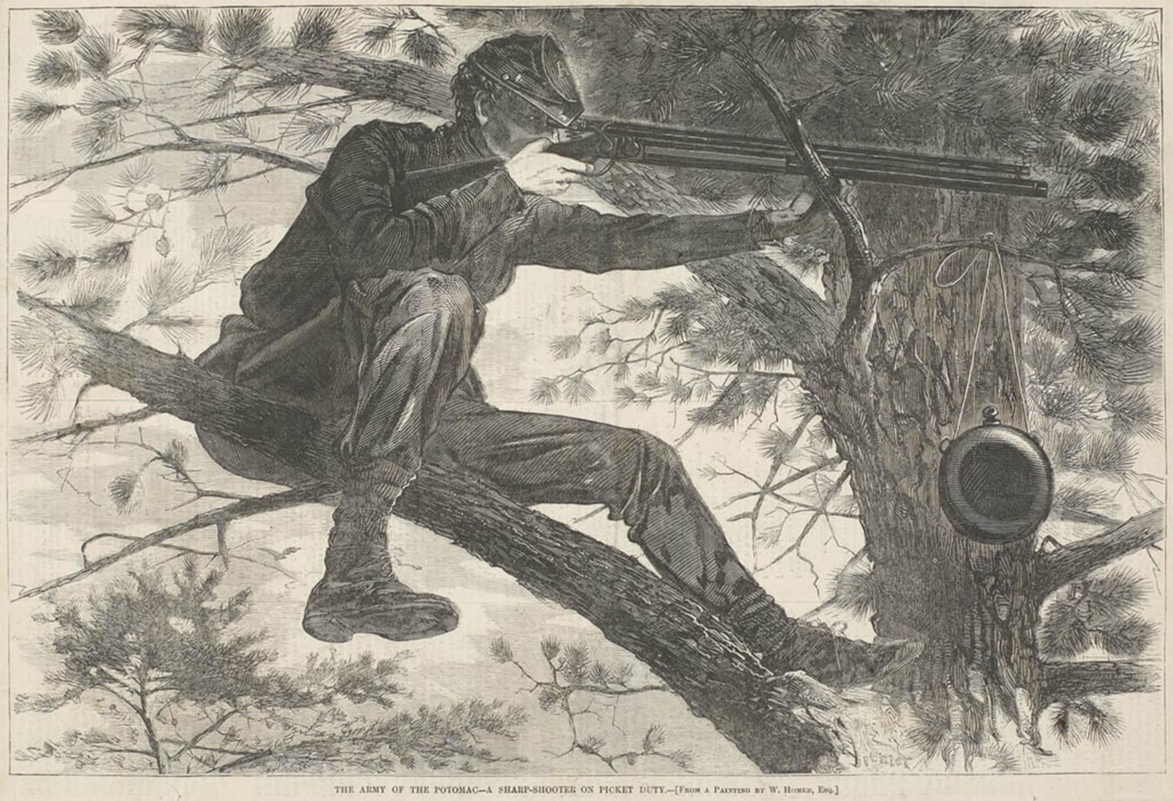 SERENDIPITP Retro Picture Poster Wall Art Pictures Painting the Army of the Potomac by Winslow Homer Wall Art Canvas Print for Wall Decor 60x90cm