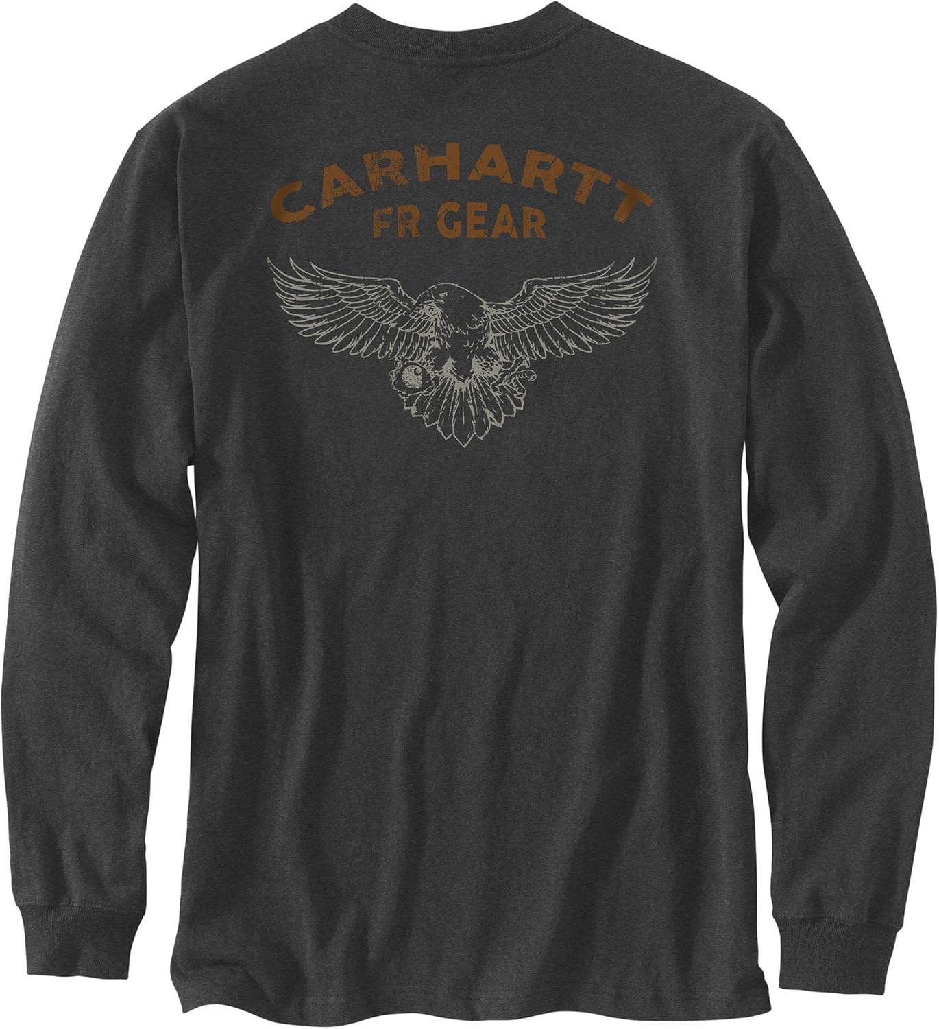 Carhartt Mens Flame Resistant Force Loose Fit Long-Sleeve Lightweight Eagle Graphic T-Shirt - Image 2