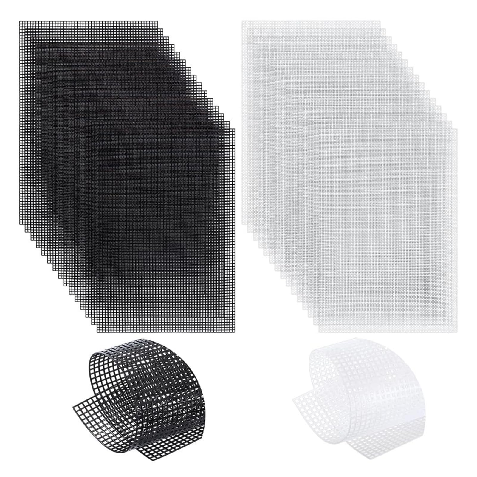 30 lienzos blancos y negros de 30 x 20 cm para bordado, costura, manualidades, bordado, hojas de marco