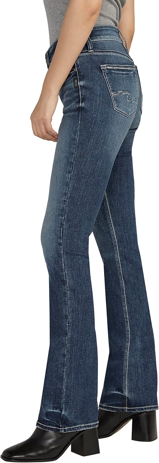Silver Jeans Co. Women's Suki Mid Rise Curvy Fit Slim Bootcut Jeans - Image 2