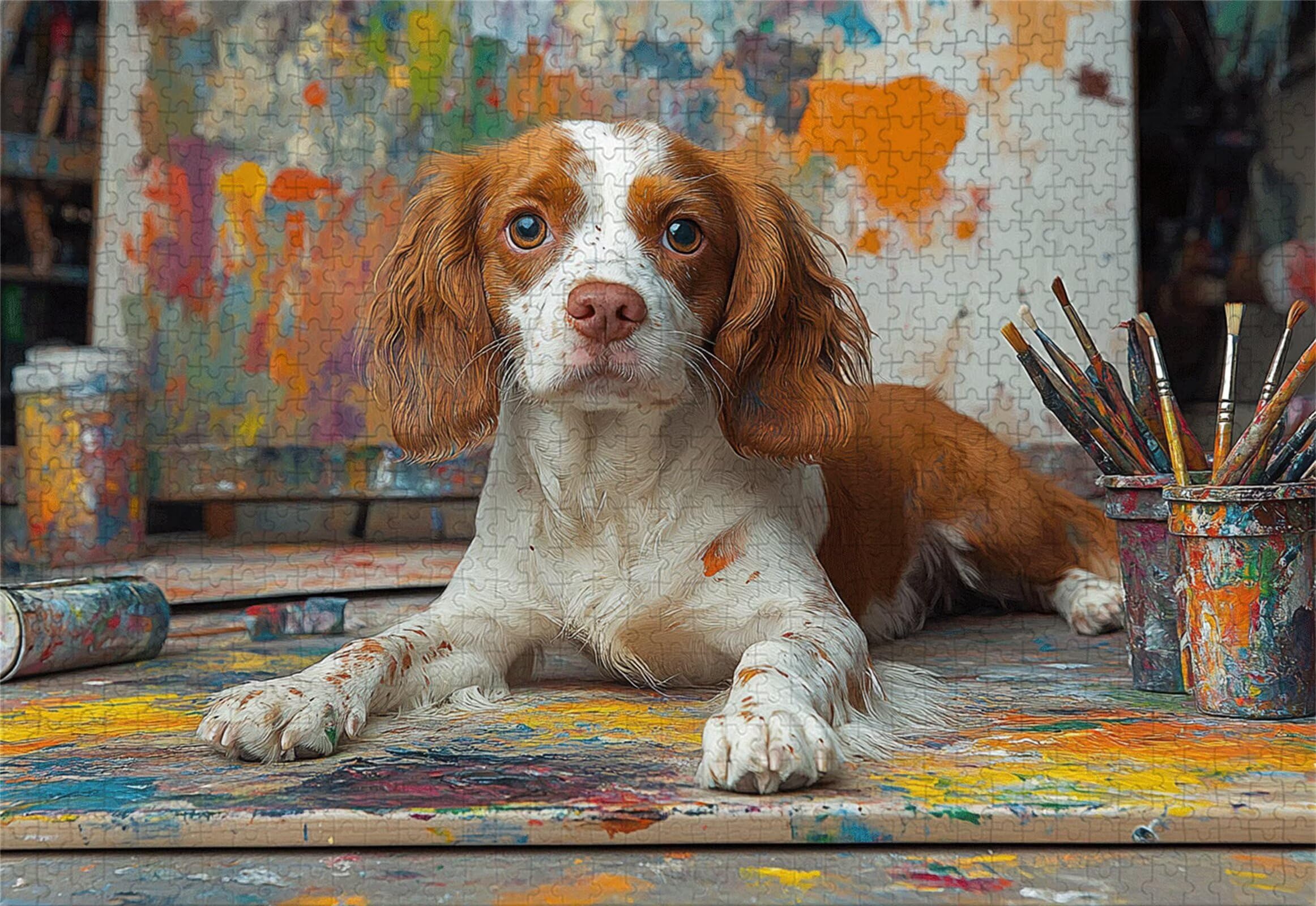 Tier Puzzle 1500 Teile Erwachsene Klassische Puzzles Hund Jigsaw Anspruchsvoll Impossible Schwer Pädagogisches Spielzeug Kinder Holzpuzzlem Groß Puzzlespiel Geeignet für alle Altersgruppen P-347