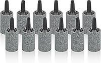 DaToo 1 Inch Aquarium Air Stones 12 Pack - Silicon Carbide Bubble Diffusers for Fish Tanks, Ponds, Hydroponics - Fine Bubbles, Durable Aerators