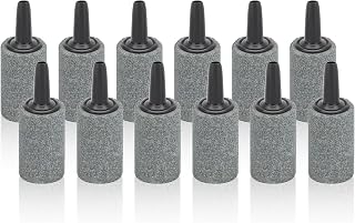 DaToo 1 Inch Aquarium Air Stones 12 Pack - Silicon Carbide Bubble Diffusers for Fish Tanks, Ponds, Hydroponics - Fine Bubbles, Durable Aerators