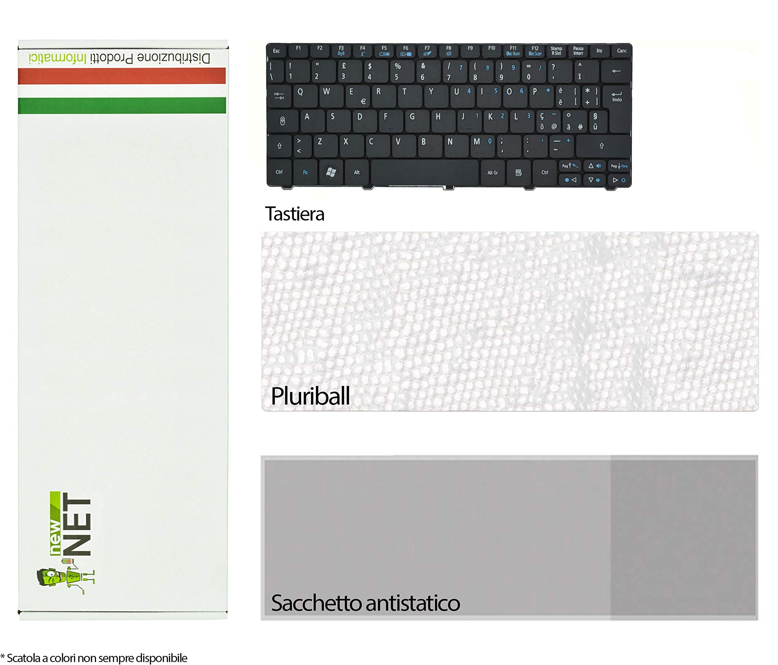 Tastiera Italiana NewNet Per Notebook Acer Aspire E TravelMate: Layout QWERTY, Compatibile Con Numerosi Modelli (5200, 5250, 5740, 5750, 5735, 7740, EMachines E440, E640, G630 E Altri) - 4
