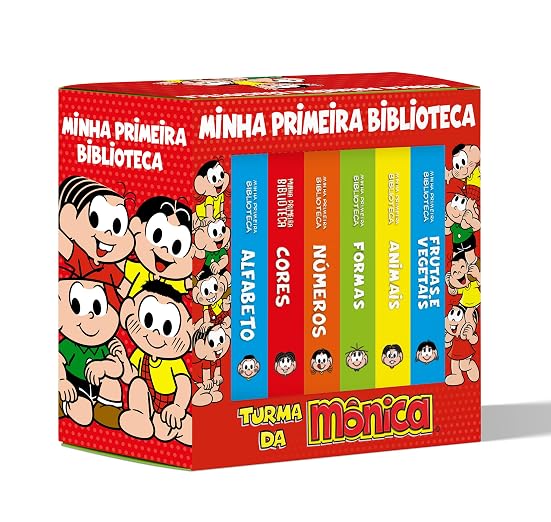 Box Turma da Mônica Minha Primeira Biblioteca - 6 Livros Infantis