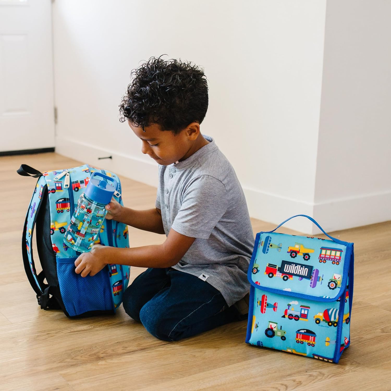 Wildkin Kids 16 Oz Water Bottle – BPA-Free Tritan, Leak-Proof Lid, Durable & Easy to Clean - Trains, Planes & Trucks - Image 6