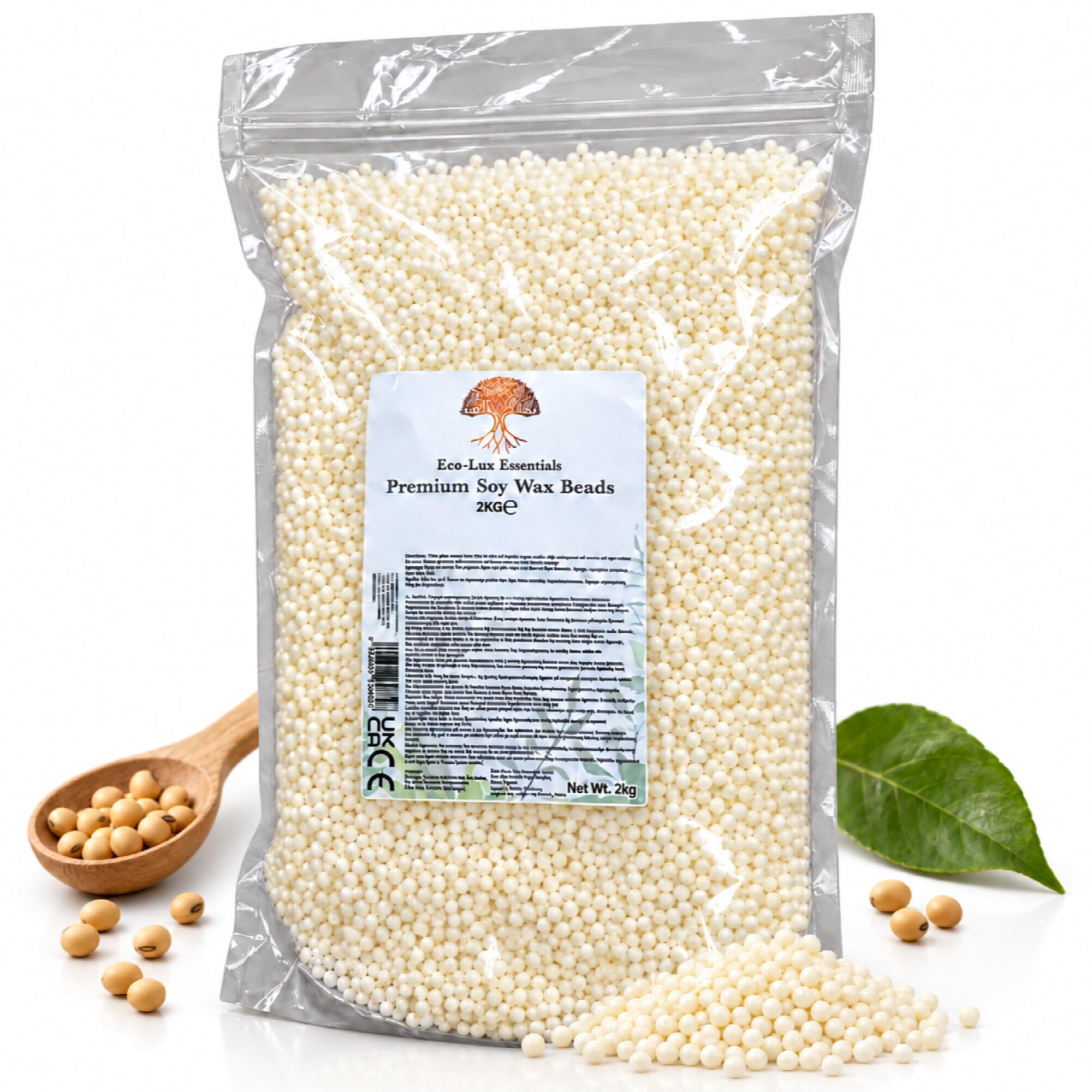 Soy Wax Pellets 2 kg for Candle Making, Wax Melts and Homemade Candles