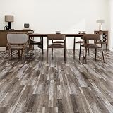 ATOPOSE Revêtement de sol en vinyle autocollant pour installation à faire soi-même, 36 planches aspect bois de 5,02 m², bloc de chêne, imperméable et résistant aux rayures, pour salle à manger, - 5