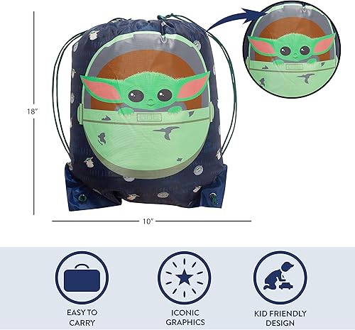 Miniatura 4 de Idea Nuova Disney Star Wars: The Mandalorian con The Child Juego de dormir acogedor y ligero, 46 pulgadas de largo x 26 pulgadas de ancho, a partir
