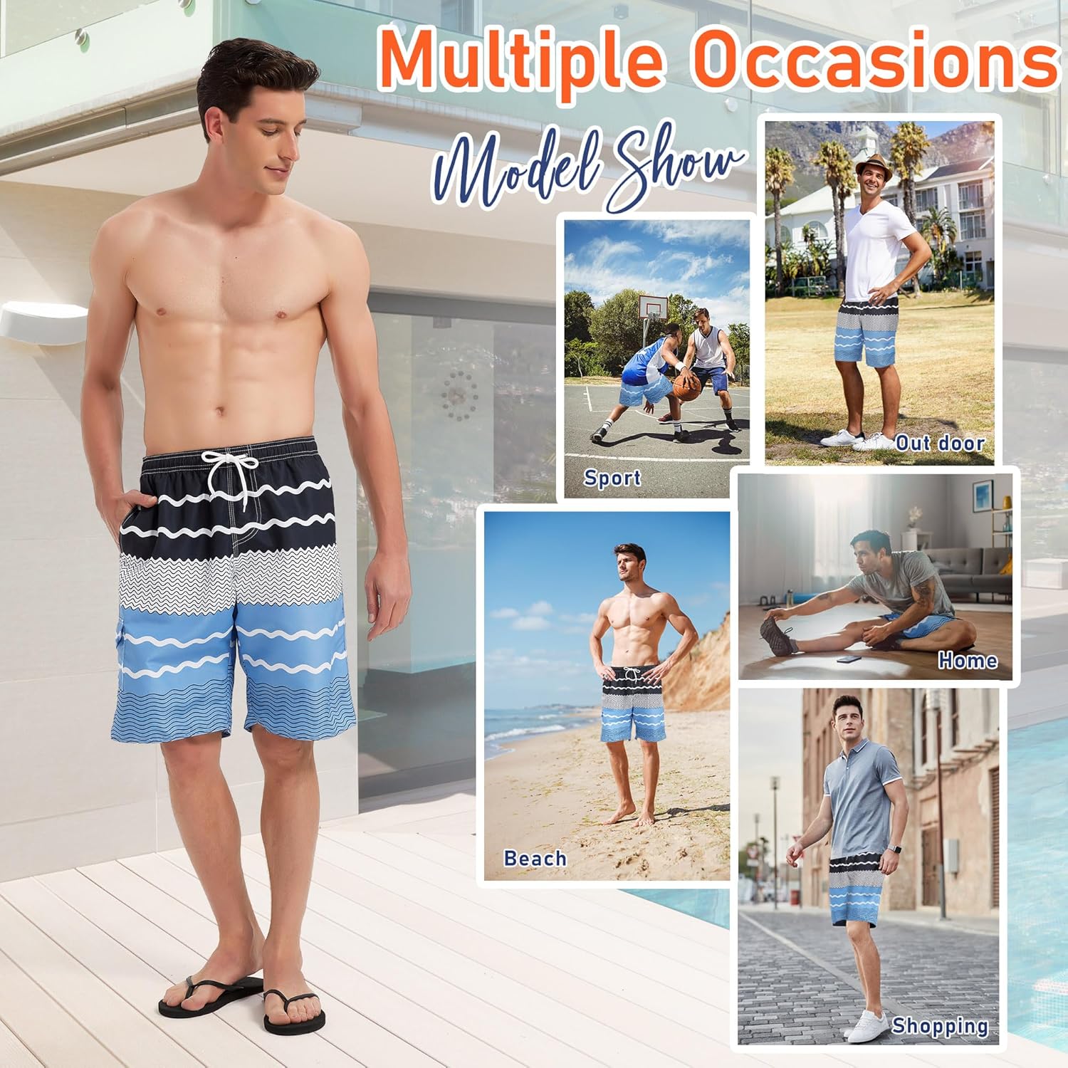 Mens Swimming Trunks Swim Trunks Quick Dry Swim Shorts with Mesh Lining Funny Swimwear Bathing Suits - Image 5