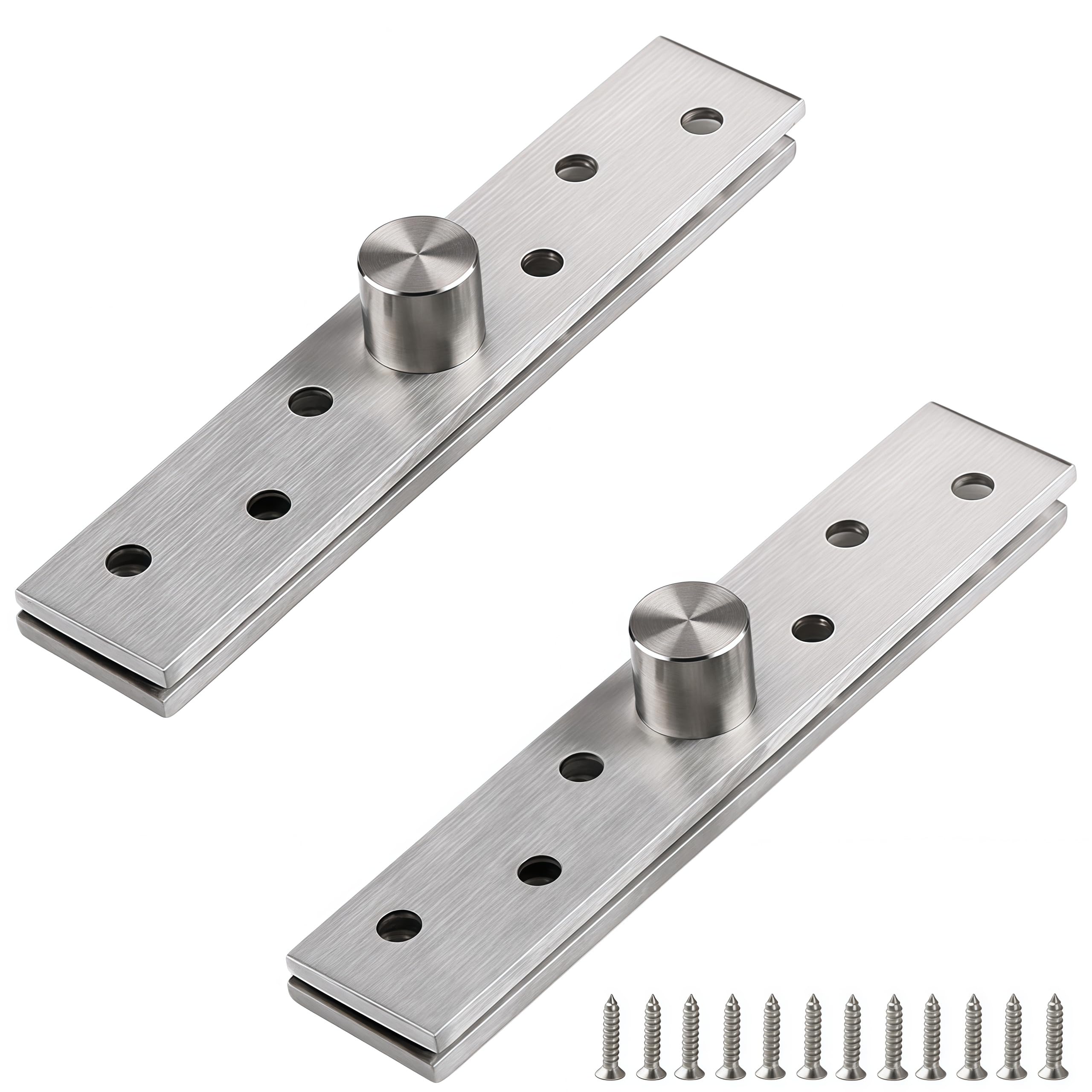 Vbnexyr Regular Door Hinges 2 Pack Of Stainless Steel 360 Degree Swivel Hinges For Revolving Wooden Doors 5.9 X 1.14 Inch Center Pivot