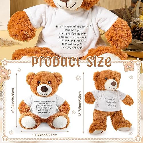 Miniatura 2 de Lenwen Un regalo de abrazo de oso, regalo de oso de peluche con texto en inglés Get Well Soon, oso de peluche, abrazo pensando en ti, regalo de