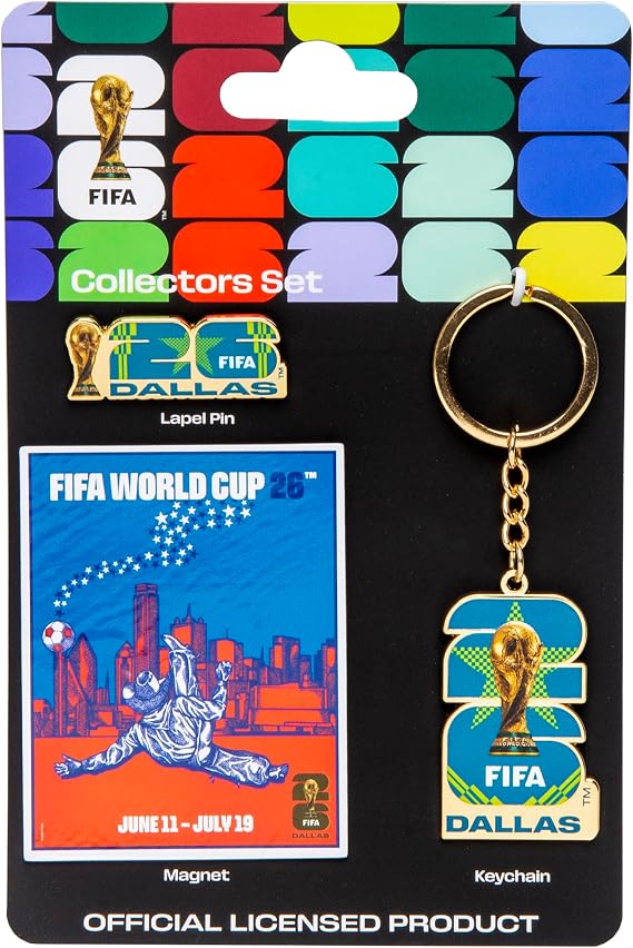 FIFA World Cup Host City Collector's Set Includes Lapel Pin, Keychain & Magnet Celebrates Your Favorite Host City