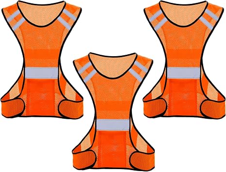 TCCFCCT Reflective Running Vest, High Visibility Running Gear with Large Pocket