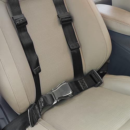 Miniatura 6 de Yakitoko Universal Set de arnés de seguridad de 4 puntos 2" Negro, se adapta a Go Kart, UTV, ATV, carreras