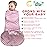 Fleece Newborn Sleep Sack Baby Swaddle,3-Way Adjustable Wearable Blanket,2 Pack Fleece Swaddling Sleeping Bag TOG 2.0 (Gray & Pink, 3-6 Months)