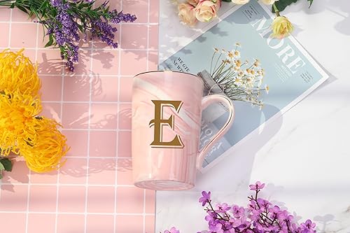 Miniatura 10 de Letra T - Taza de café personalizada con letra T, taza de café personalizada con letra T, tazas de café con letra para mujeres, regalos de despedida