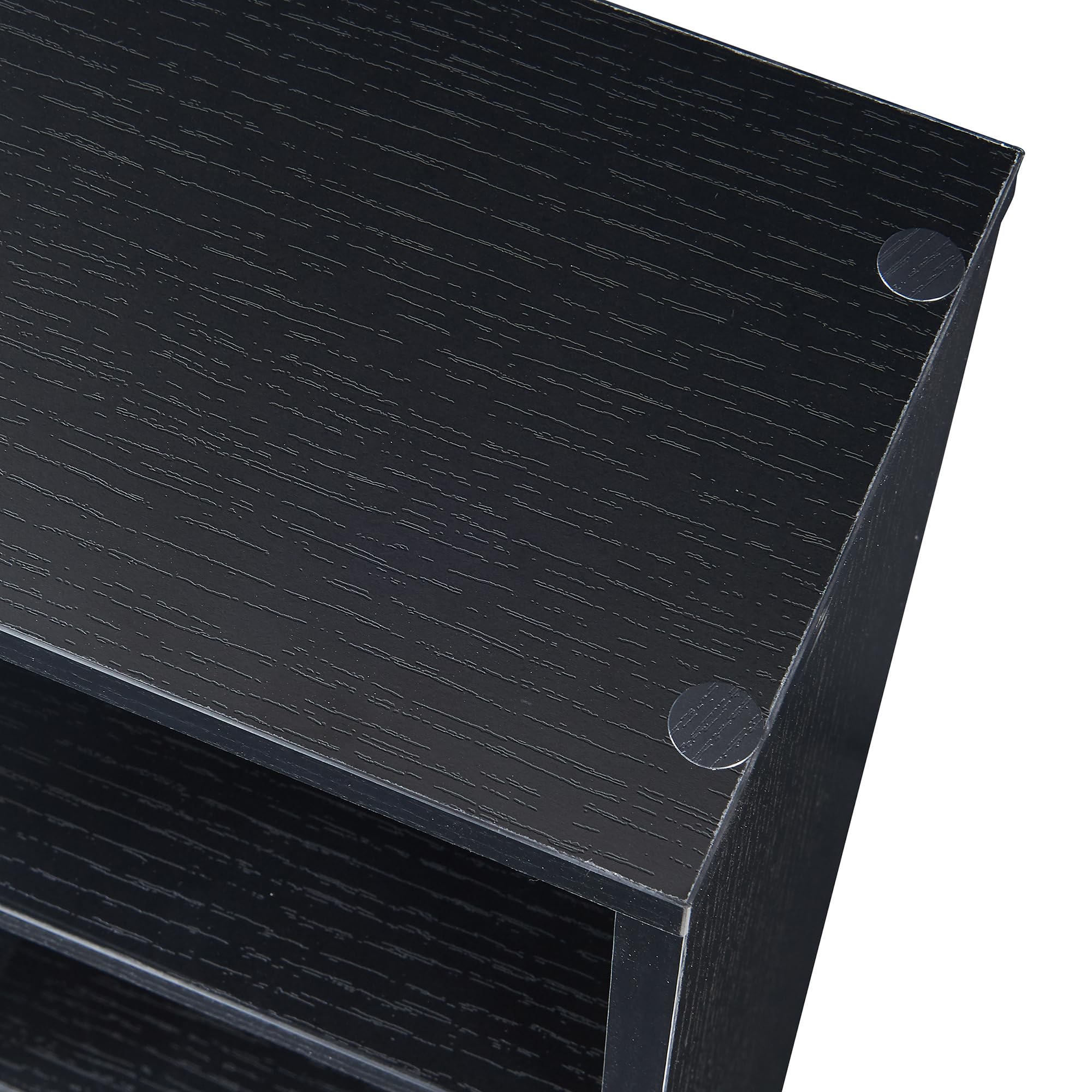 [en.casa] CD Regal Tynset DVD Regal mit 12 Ablagefächern CD Aufbewahrung 175 x 20 x 20 cm Standregal höhenverstellbare Regalböden Schwarz