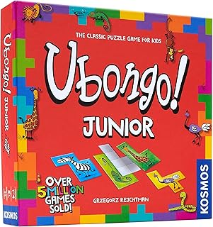 Ubongo Junior – A Game by Thames & Kosmos 1-4 Players – Games for Family 20 Minutes of Gameplay – Games for Family Game Night – for Kids and Adults Ages 5+ - English Version