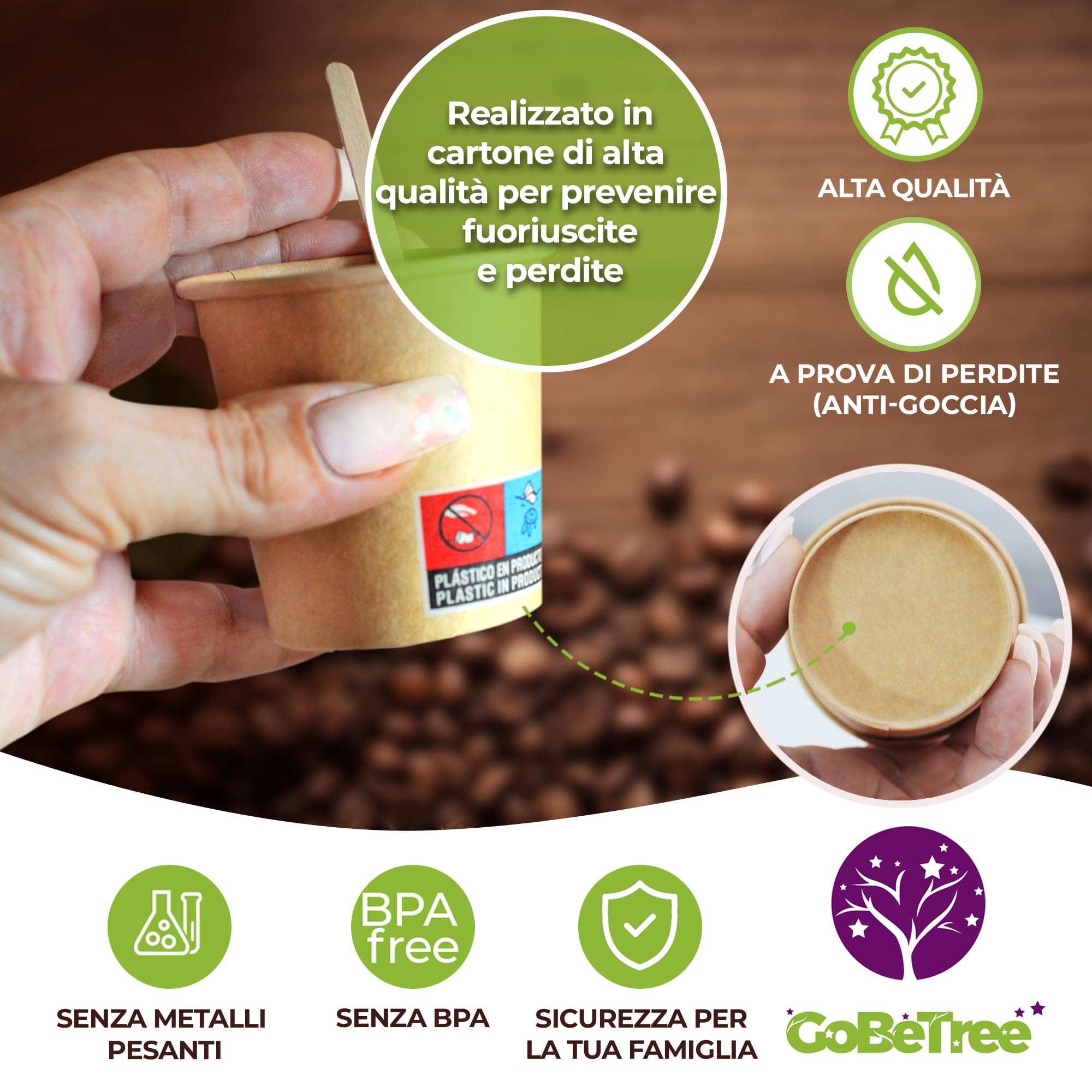 50 Pezzi Tazze Di Caffè Usa E Getta Tazza Di Carta A Doppio Strato Con Coperchio Tazza Di Tè Al Latte Isolamento Accessori Da Asporto Per Ufficio - Foto 8