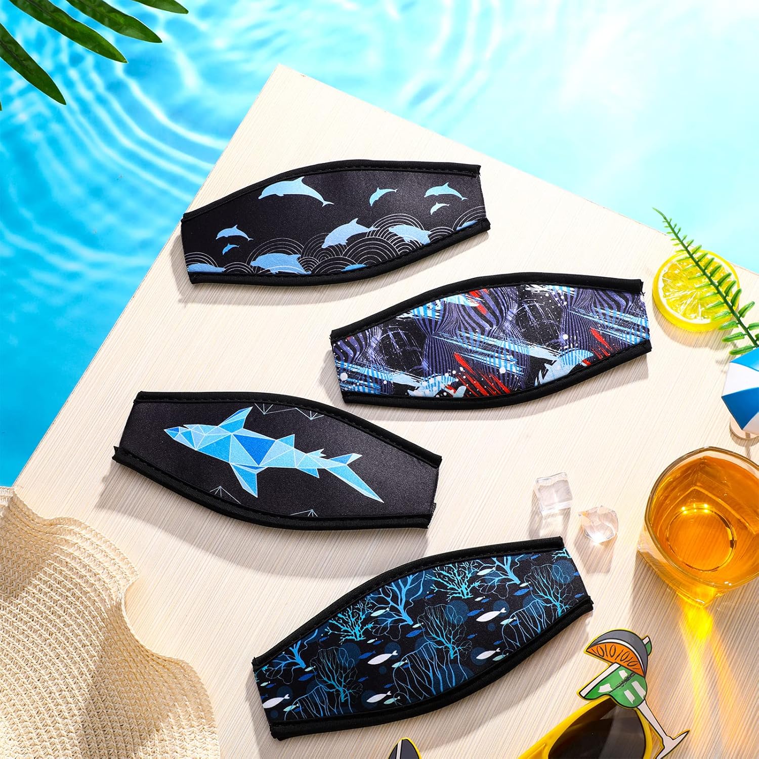 Hungdao 6 Pcs Diving Mask Strap Covers Neoprene Cover Goggle Strap for Dive and Snorkel Masks - Image 6