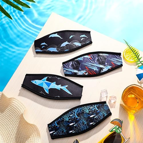 Miniatura 6 de Hungdao 6 piezas de correa de máscara de buceo, cubierta de neopreno, correa para gafas de buceo y esnórquel, como se ve en las fotos