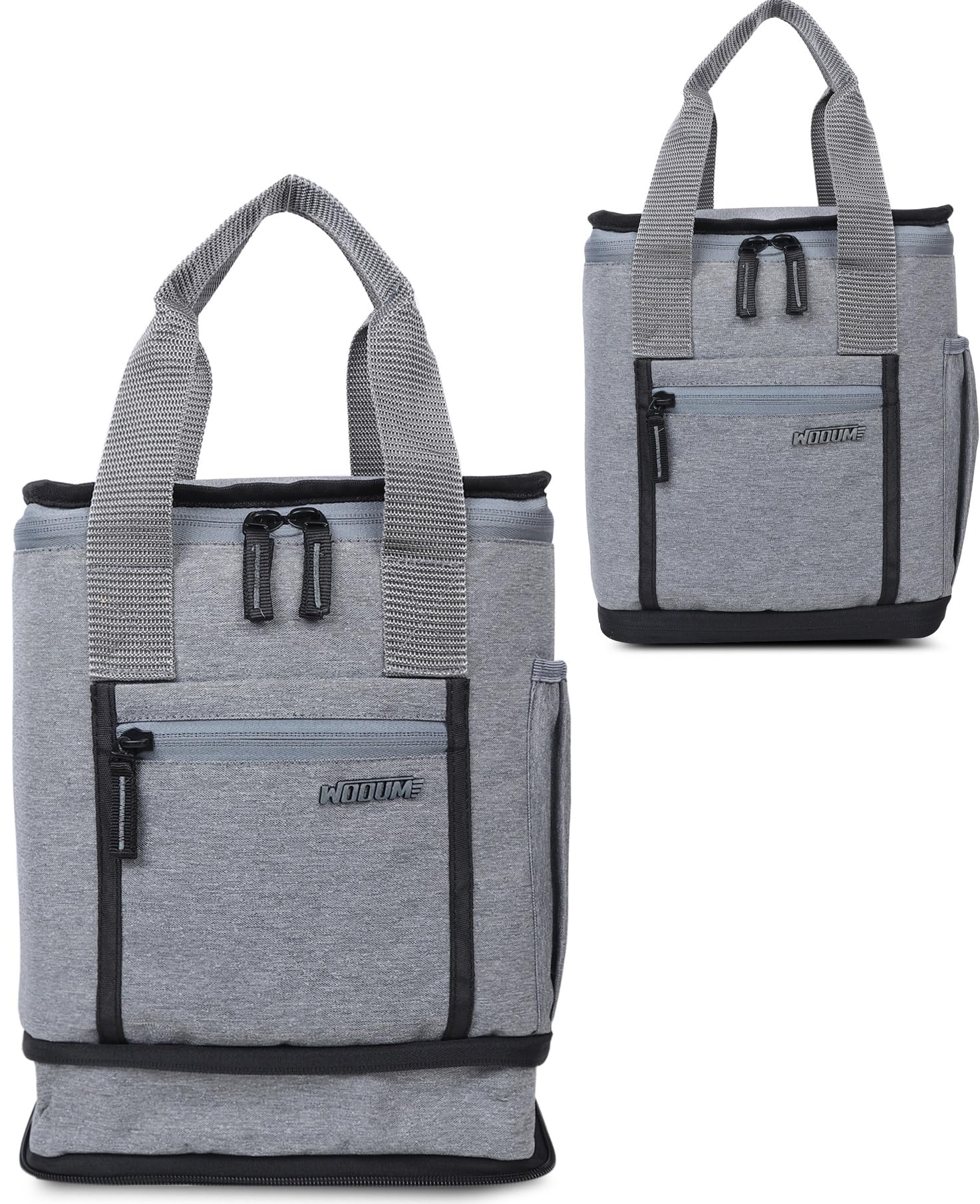 Wooum Expandable Lunch Bag With Front & Side Pocket,Water Resistance Tiffin Bag With Durable Pvc Material & Strong Handles School, Office, Lunch Bag Kids, Mens & Womens Light Grey, 10 Liter (B0CS3YJNQ1) Amazon Price History, Amazon Price Tracker