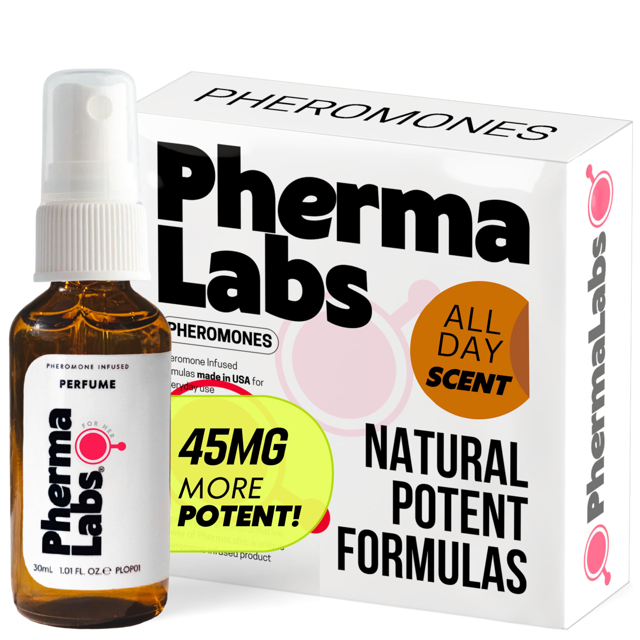 Irresistible Pheromone Infused Perfume - Captivating Fragrance 1 oz bottle (All Day Scent [45mg])