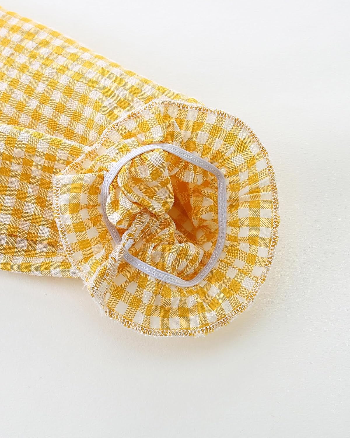 FreeLu Toddler Girls' Cotton Gingham Duck Embroidery Dress Long Sleeve Plaid Casual Dresses for 2-7 Years